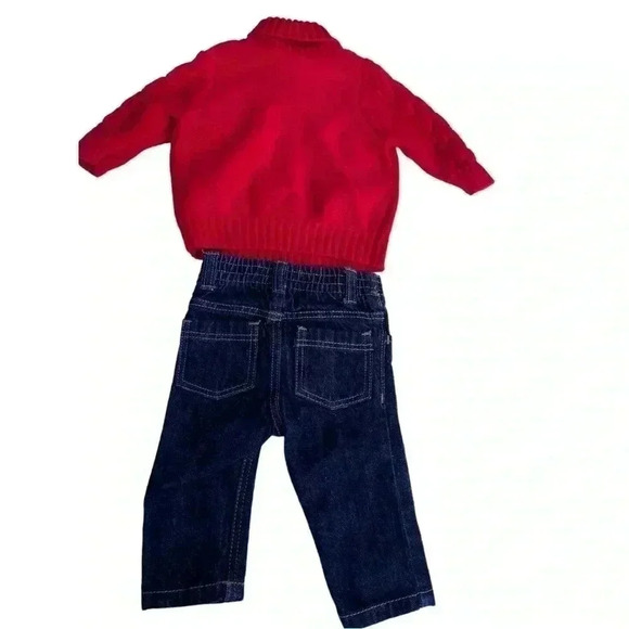 Boys Old Navy Sweater Jean Set•Size 0-3 Months•Preowned Great Condition• - Picture 2 of 5